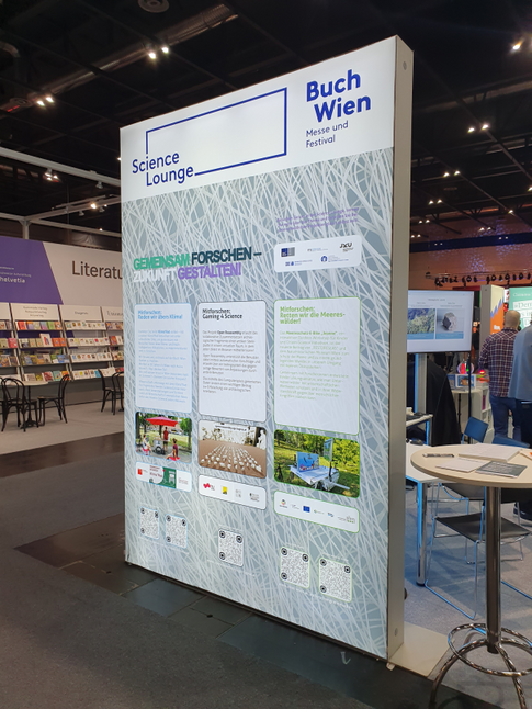 Exhibition stand at the Vienna Book Fair ©Stephan Karl