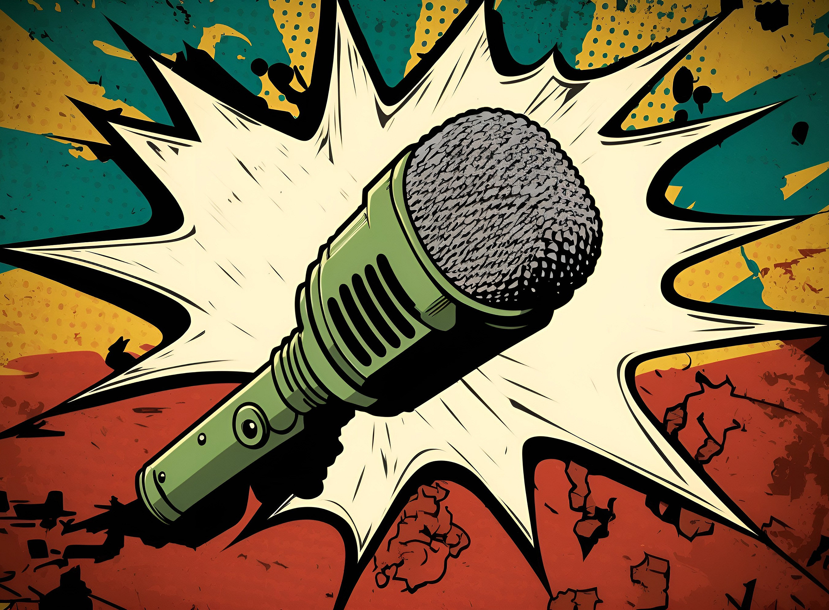 Comics Zeichnung eines Mikrophons ©ali - stock.adobe.com