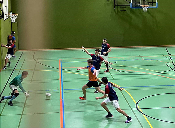Fußballteam im Einsatz 