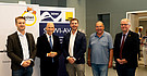 Univ.-Prof. Dr. Georg Schneider, Dr. Martin Kocher, Dr. Johannes Zeiringer (Vorsitz des SOWI-AV) und Prof. Mag. Dr. Günther Witamwas (Geschäftsführer des SOWI-AV) ©© Mag. Paulus Mayr