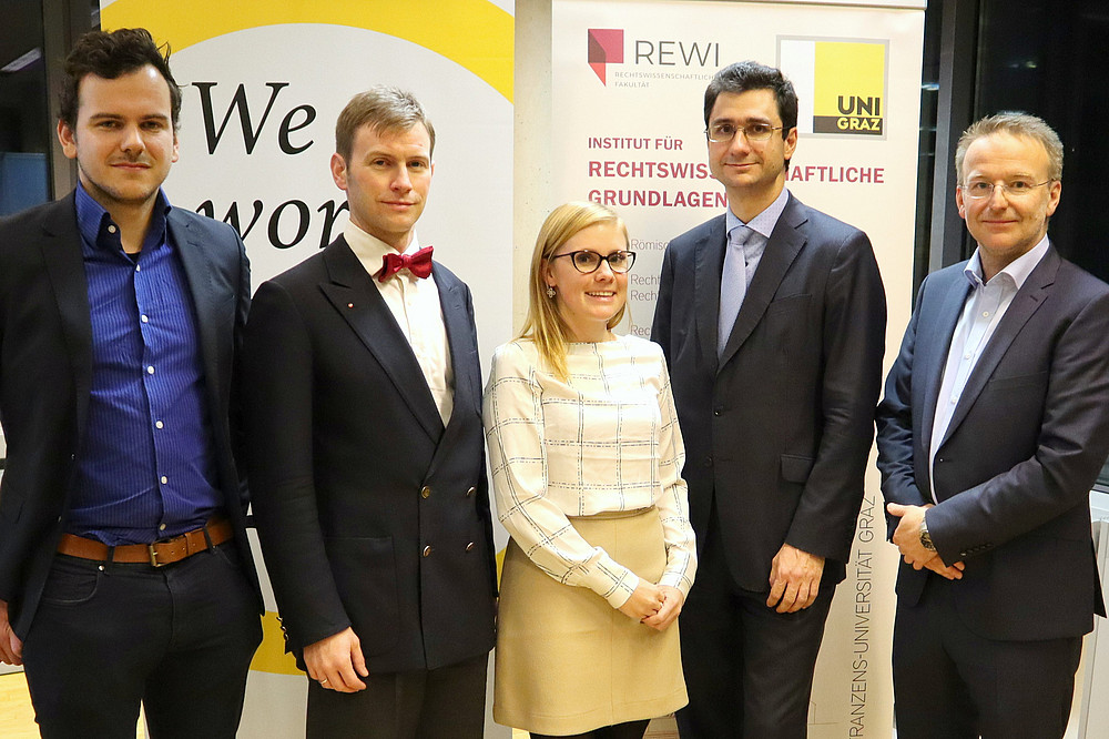 Hofmann, Schmidl, Schwaiger, Stoeger, Bergauer, Grazer Datenschutz-Gespraeche, Die Datenschutzbehoerde, Institut für Rechtswissenschaftliche Grundlagen, REWI Universität Graz. ©NG