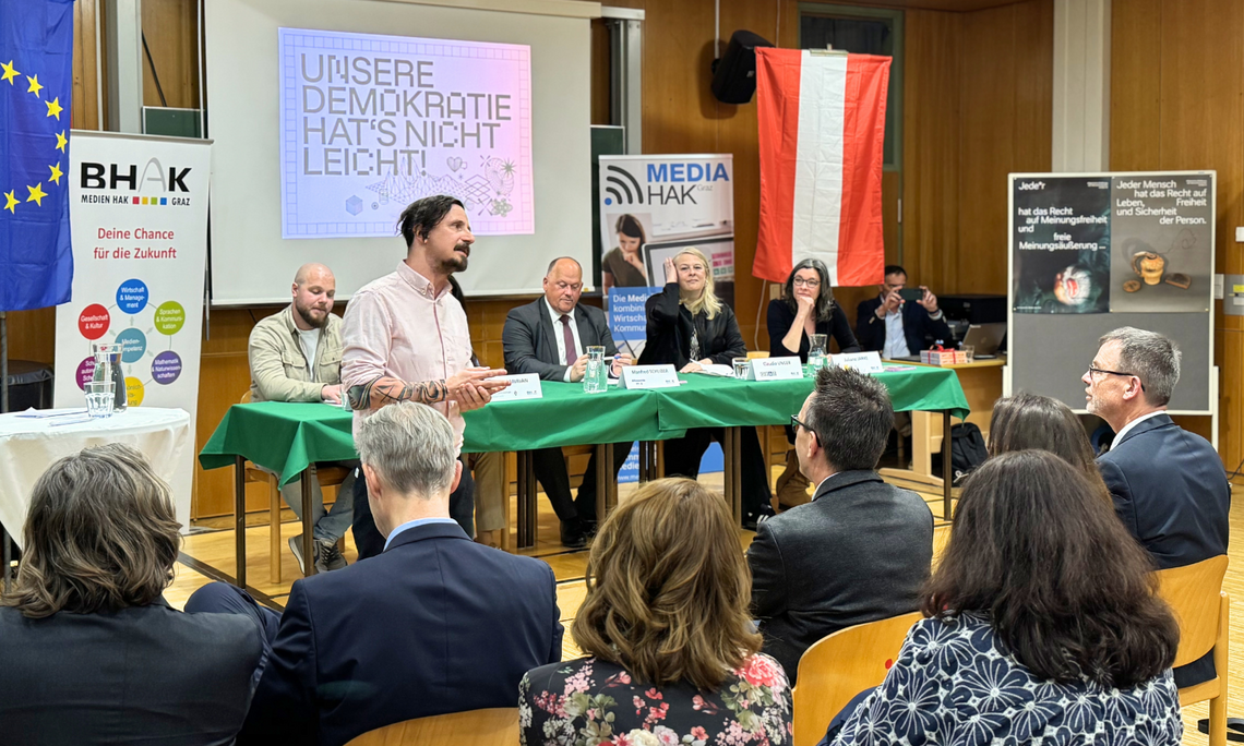Podiumsdiskussion im Rahmen des Festakts zur Ausstellungseröffnung | Foto: Uni Graz/Hofbauer