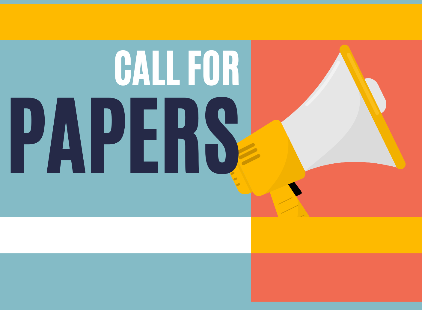 graphic with megaphone and "call for papers" 