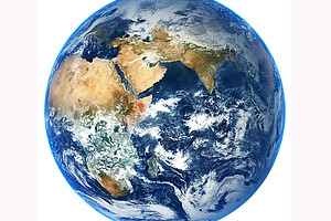 globe, view from space