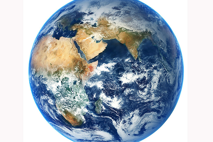 globe, view from space