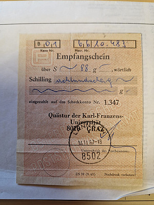 Empfangsschein Schaller 