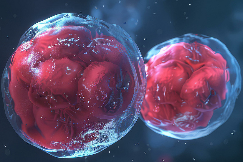 Division of human cells in the early stages