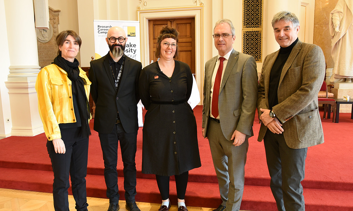 Mireille van Poppel, Gerald Lind, Johanna Stadlabuer, Peter Riedler und Joachim Reidl (v. l.) 