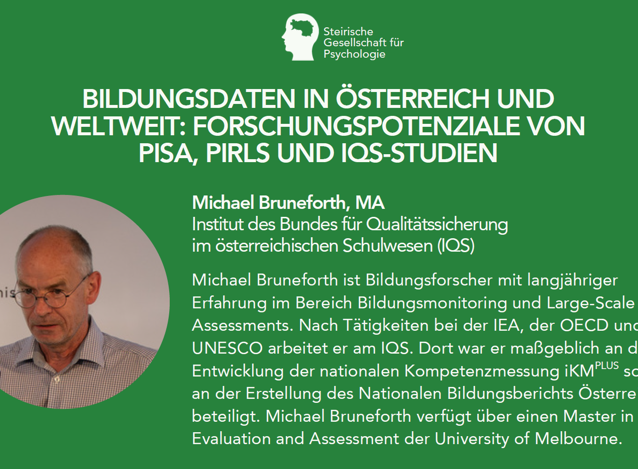 Plakat-Header mit Foto von M. Bruneforth ©StGP - Steirische Gesellschaft für Psychologie