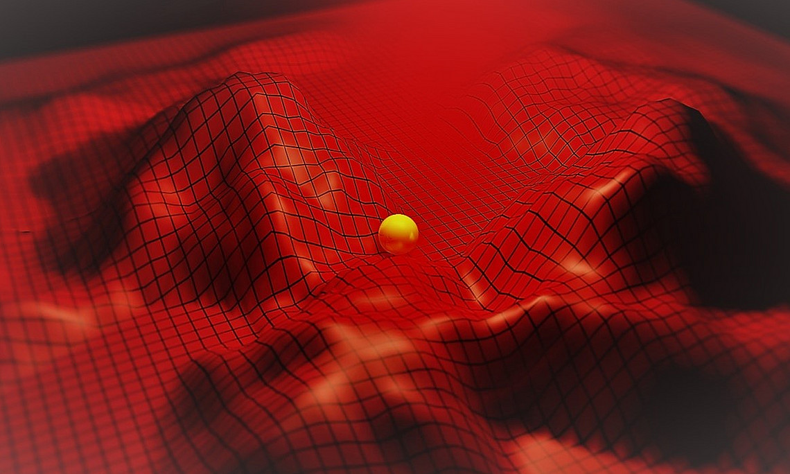 Ein Teilchen in einer komplexen elektromagnetischen Feldlandschaft. Bild: UniGraz/Banzer