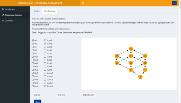 Screenshot Deterministic Assessment ©Universität Graz / Hockemeyer