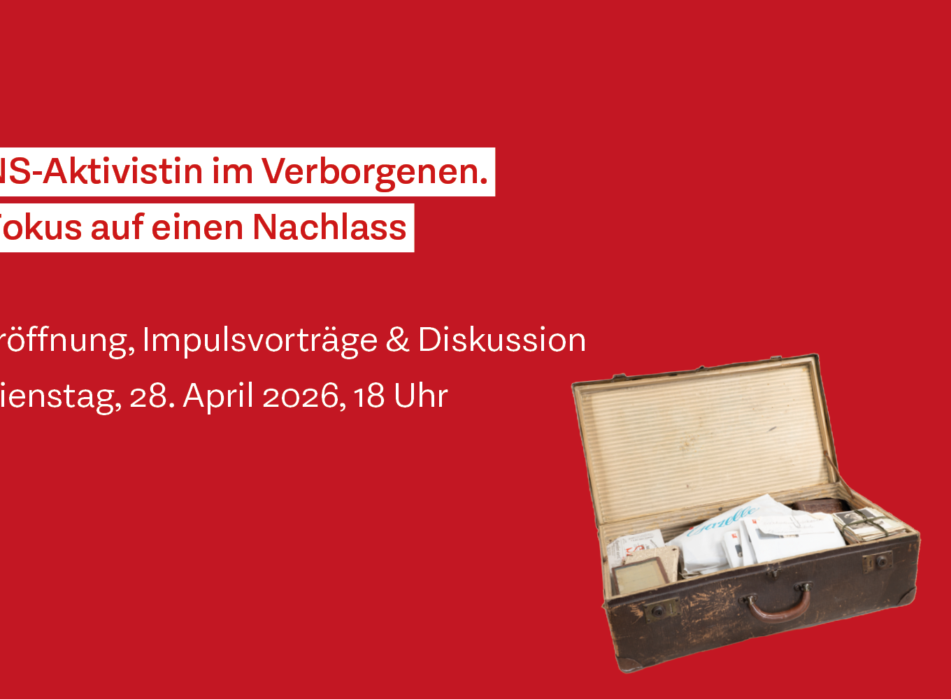 Poster mit Titel und Ort der Veranstaltung ©Haus der Geschichte Österreich