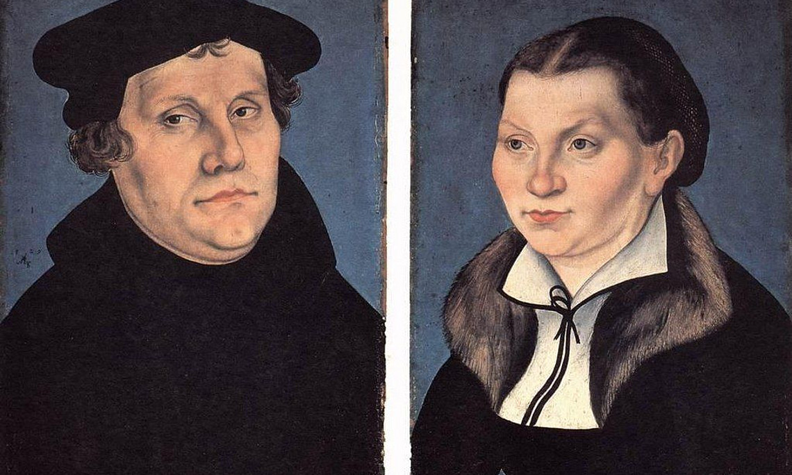 Lucas Cranach d. Ä. - Diptych with the portraits of Luther and his wife 