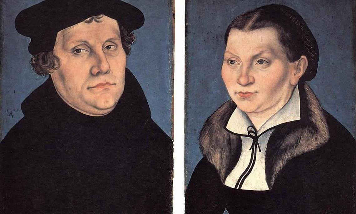 Darstellung von Martin Luther und und seiner Frau Katharina von Bora