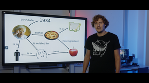 Wissenschaftler erklärt einen Knowledge Graph ©CC-BY