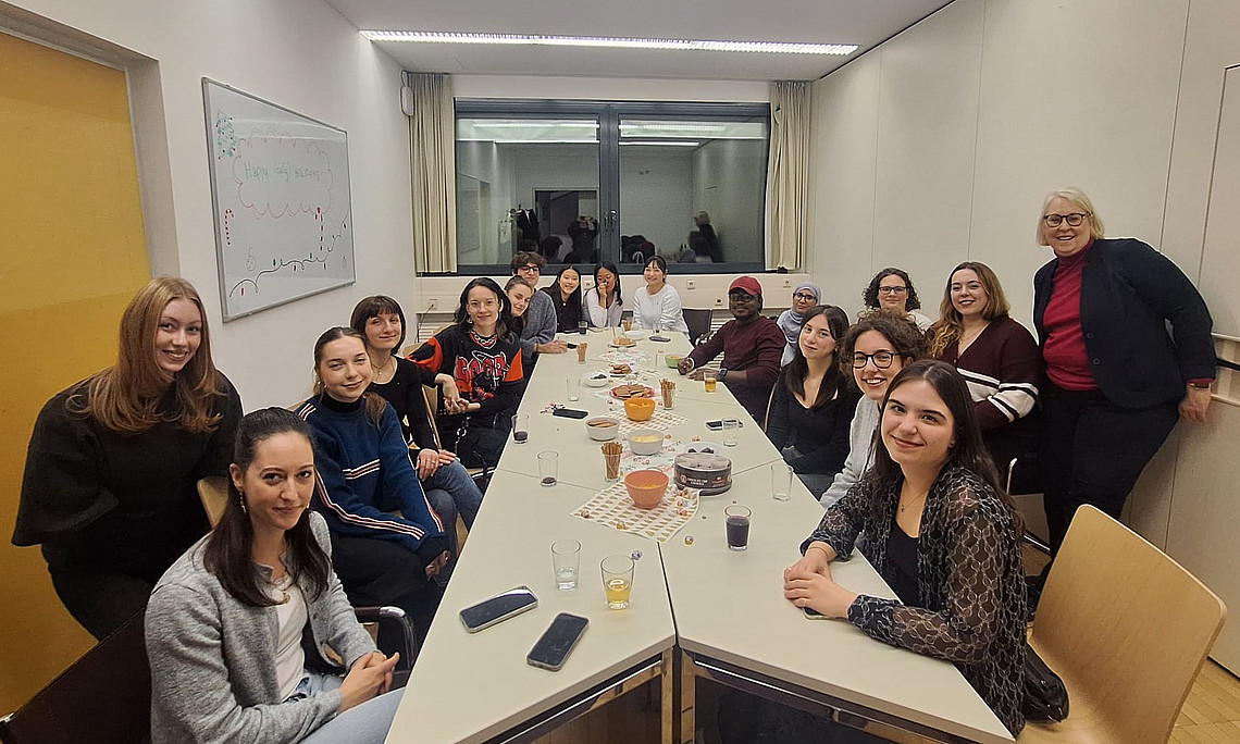 get together of master students of the department of english studies at the university of graz in december 2025