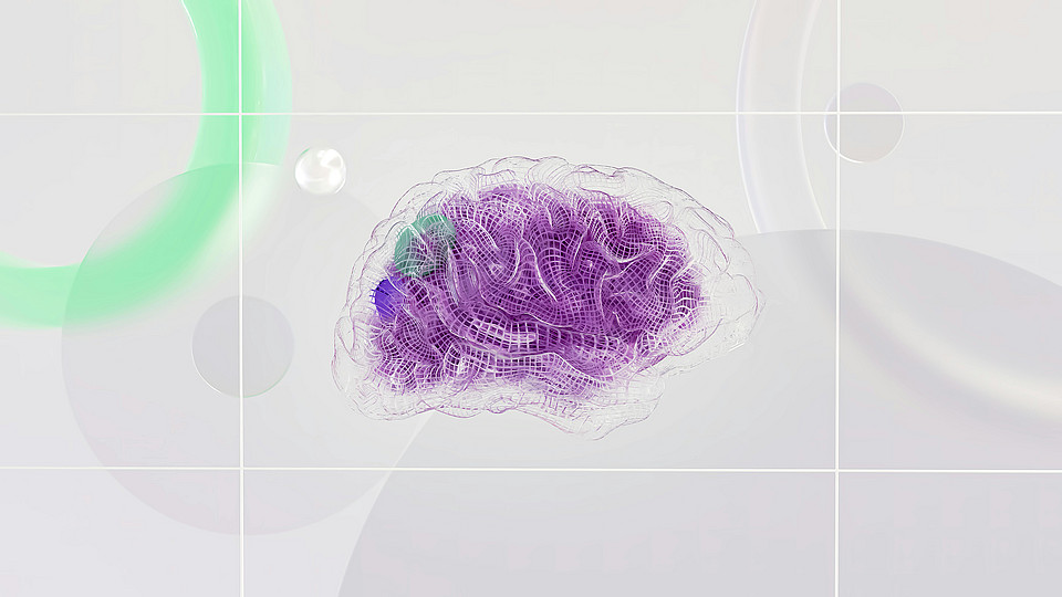 Computergenerierte Abbildung eines Gehirns