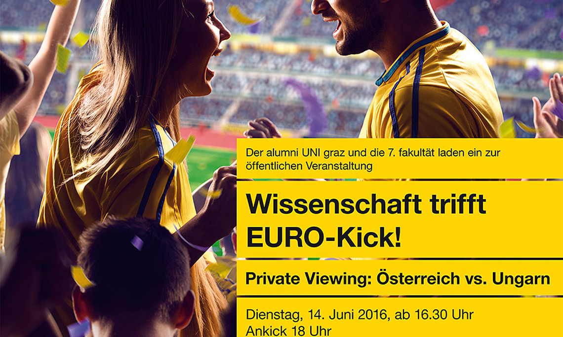 : Wie viel Wissenschaft im Fußballsport steckt, erörtern Gesellschaftsethiker Leopold Neuhold, Historiker Johannes Gießauf sowie Sprachwissenschaft-Absolvent und Ex-Profi-Kicker Gilbert Prilasnig am 14. Juni 2016 vor dem Spiel Österreich-Ungarn.