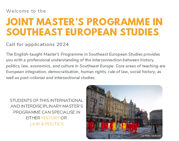 Call for applications Southeast European Studies 