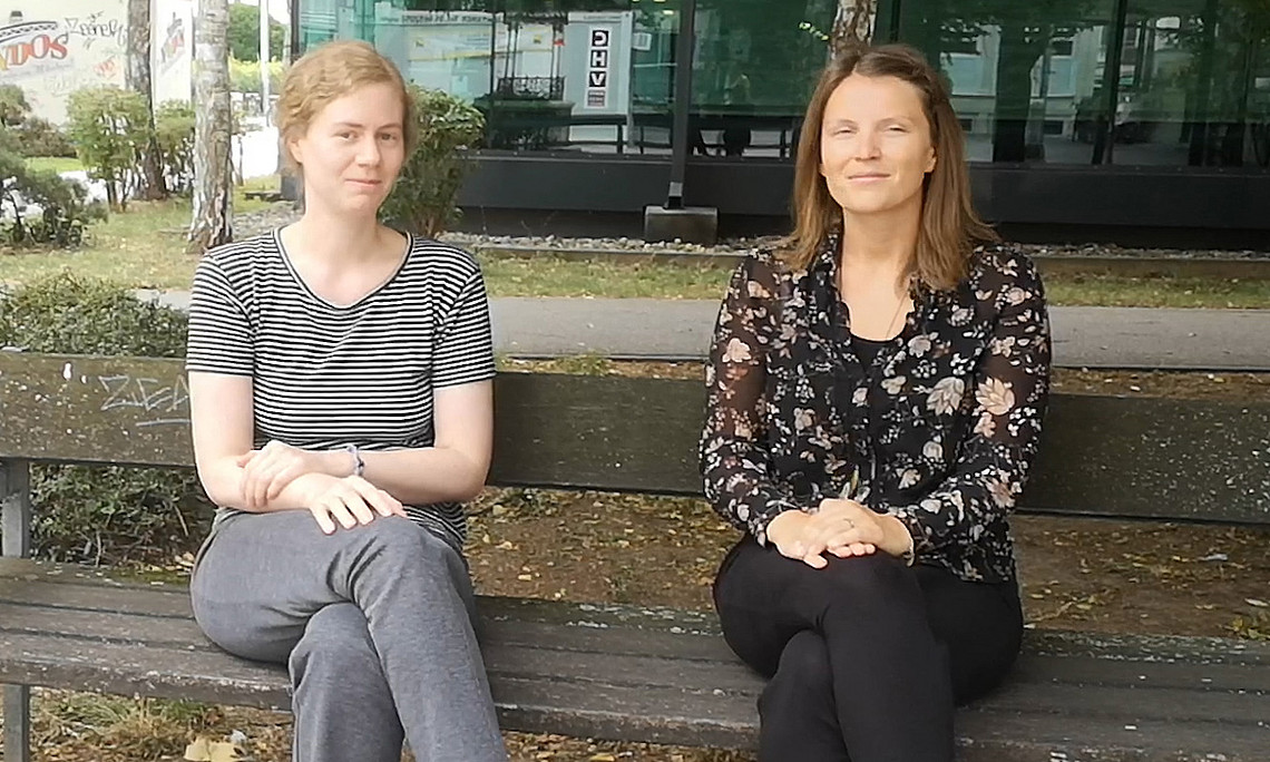 Sarah Nabjinsky und Nicole Haring machen die Vielfalt in der Gesellschaft sichtbar. Foto: Uni Graz/Koppelhuber