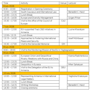 Program Yerevan 26 
