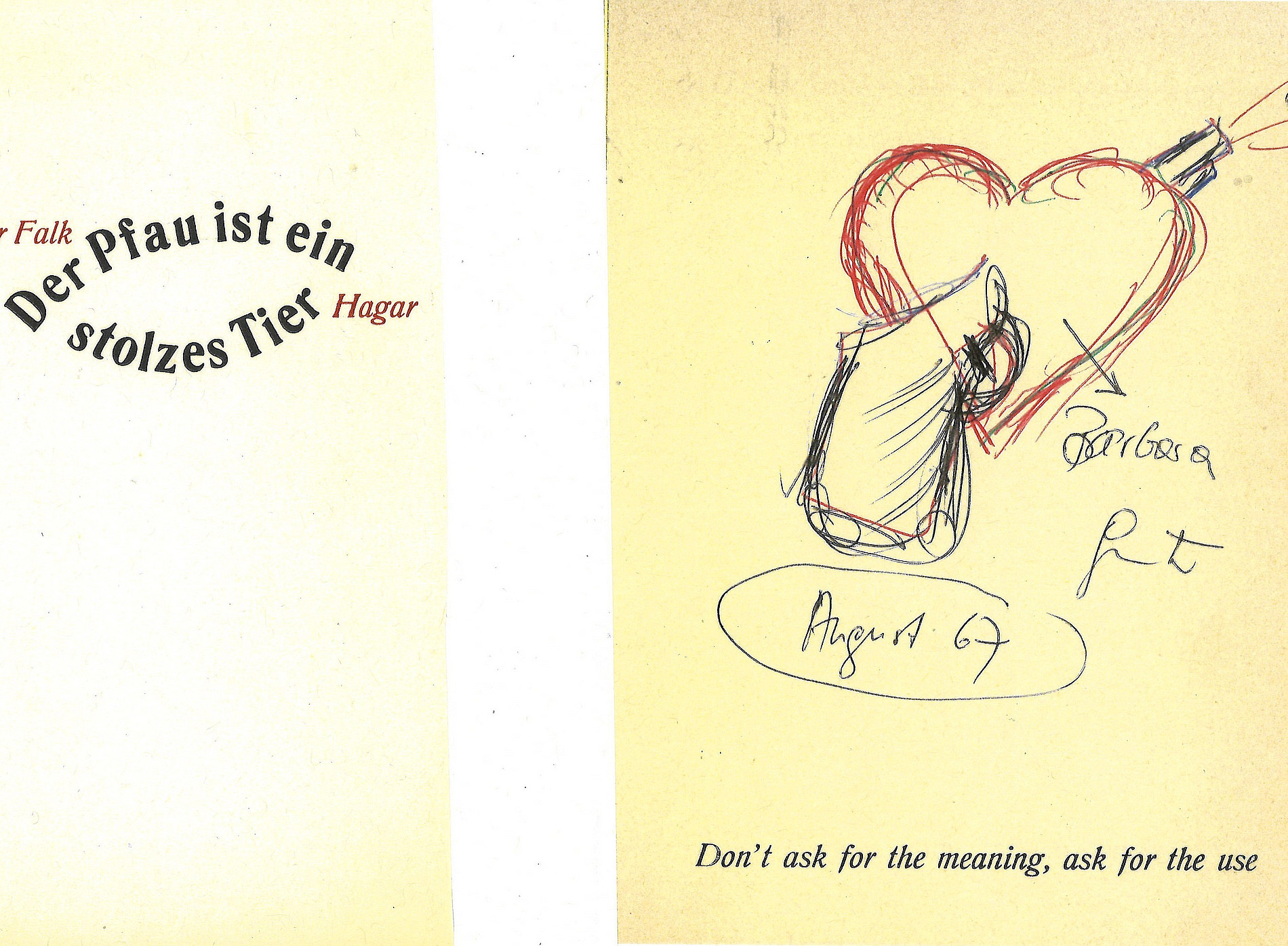 Widmungsexemplar Falk 