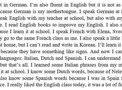 student text about workshop 