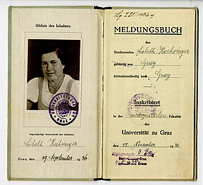 Das Grazer Studienbuch der vertriebenen Studentin Lisbeth Hochsinger. Foto: Library and Archive Service Royal College of Nursing 