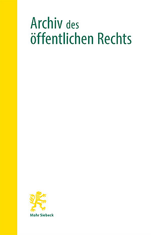 Cover: Archiv des öffentlichen Rechts ©Mohr Siebeck