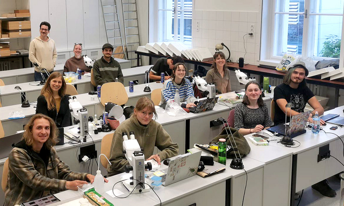 Studierende im Labor 