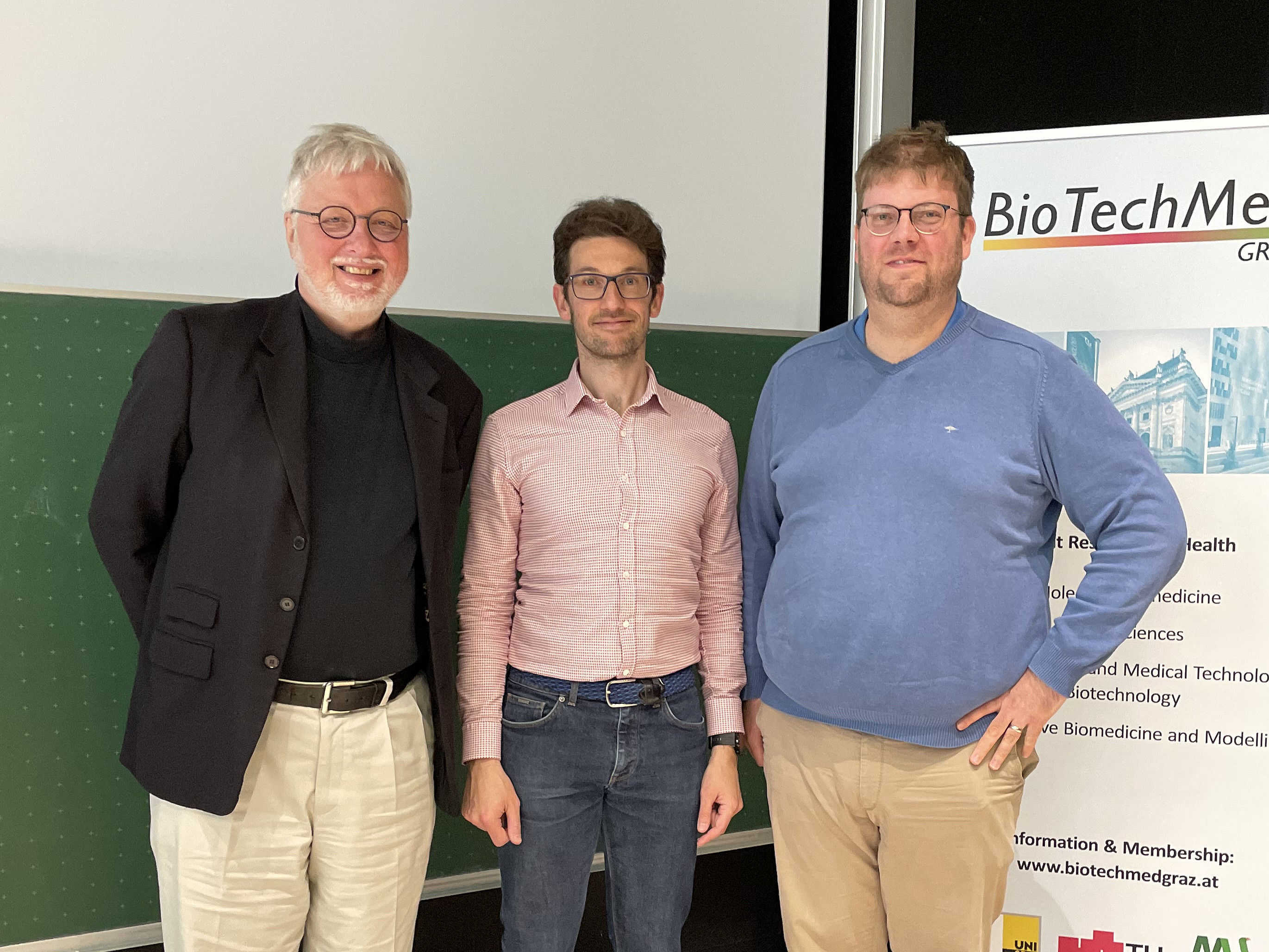 BioTechMed-Graz Director Rudolf Zechner, Damiano Lombardi, Elias Karabelas 