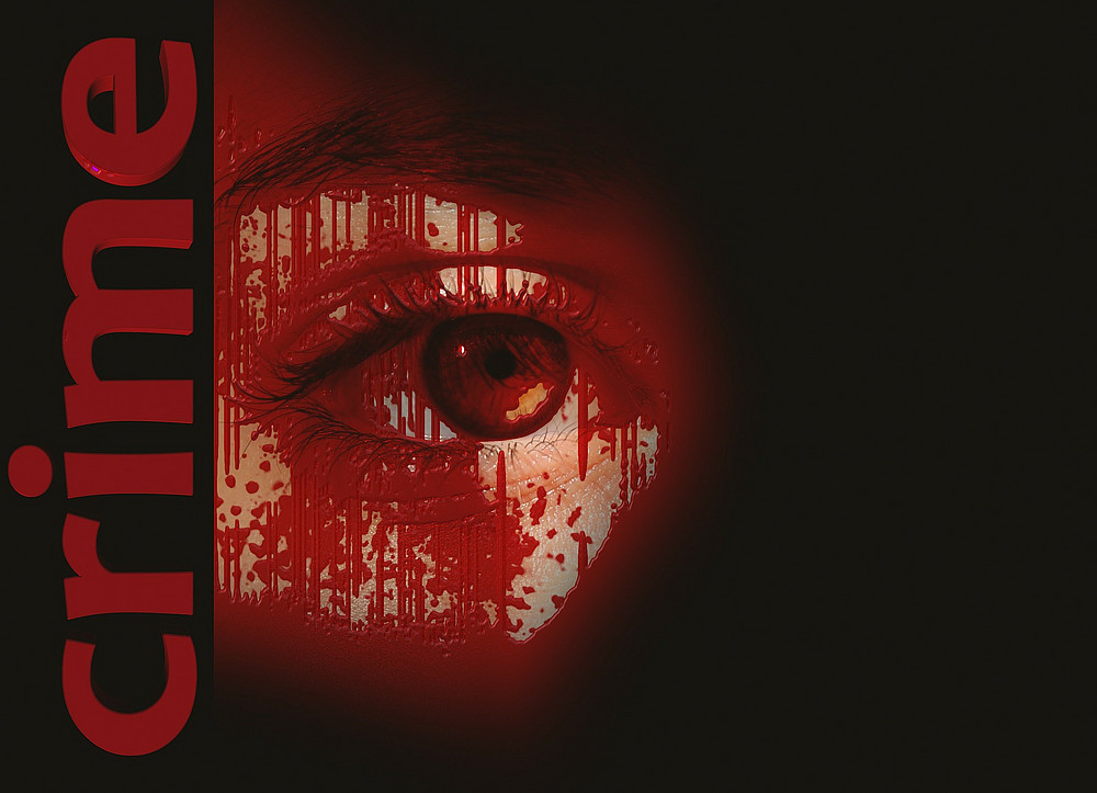 true crime - Ein Auge in blutigem Gesicht ©Gerd Altmann / pixabay