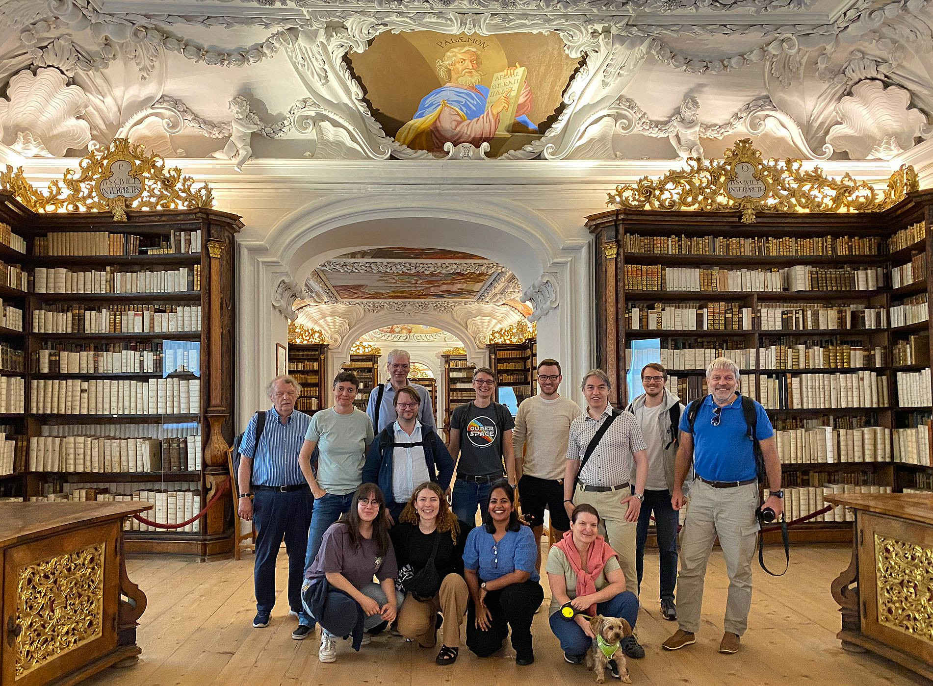 Excursion to the monastery Kremsmünster, historic library. [Photo: Philippe Bourdin] ©Uni Graz/Bourdin