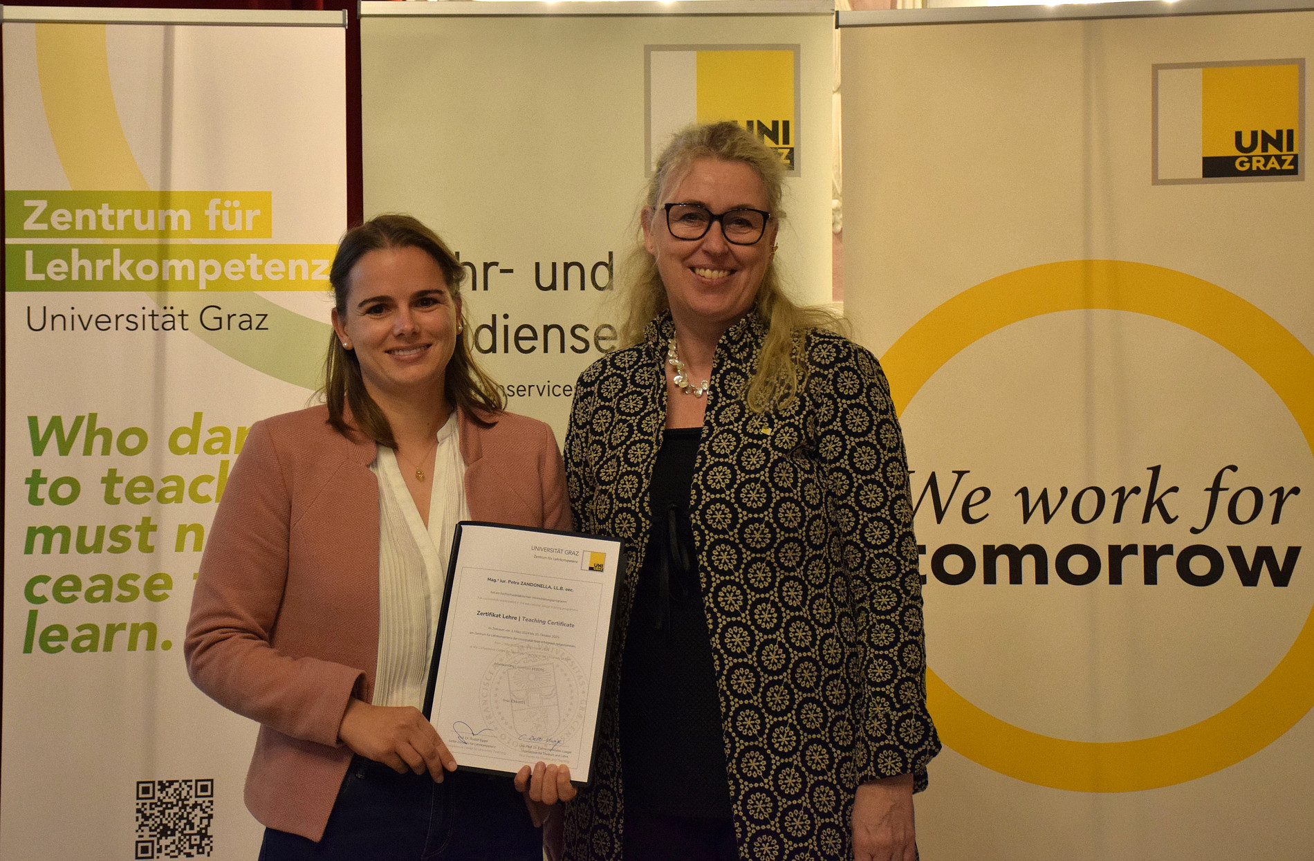 Verleihung Zertifikat Lehre 2025 