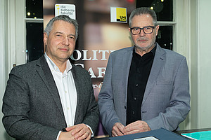 Gastgeber Markus Steppan (links) mit Josef Mock (Foto: Markus Steppan/ Oliver Wolf)