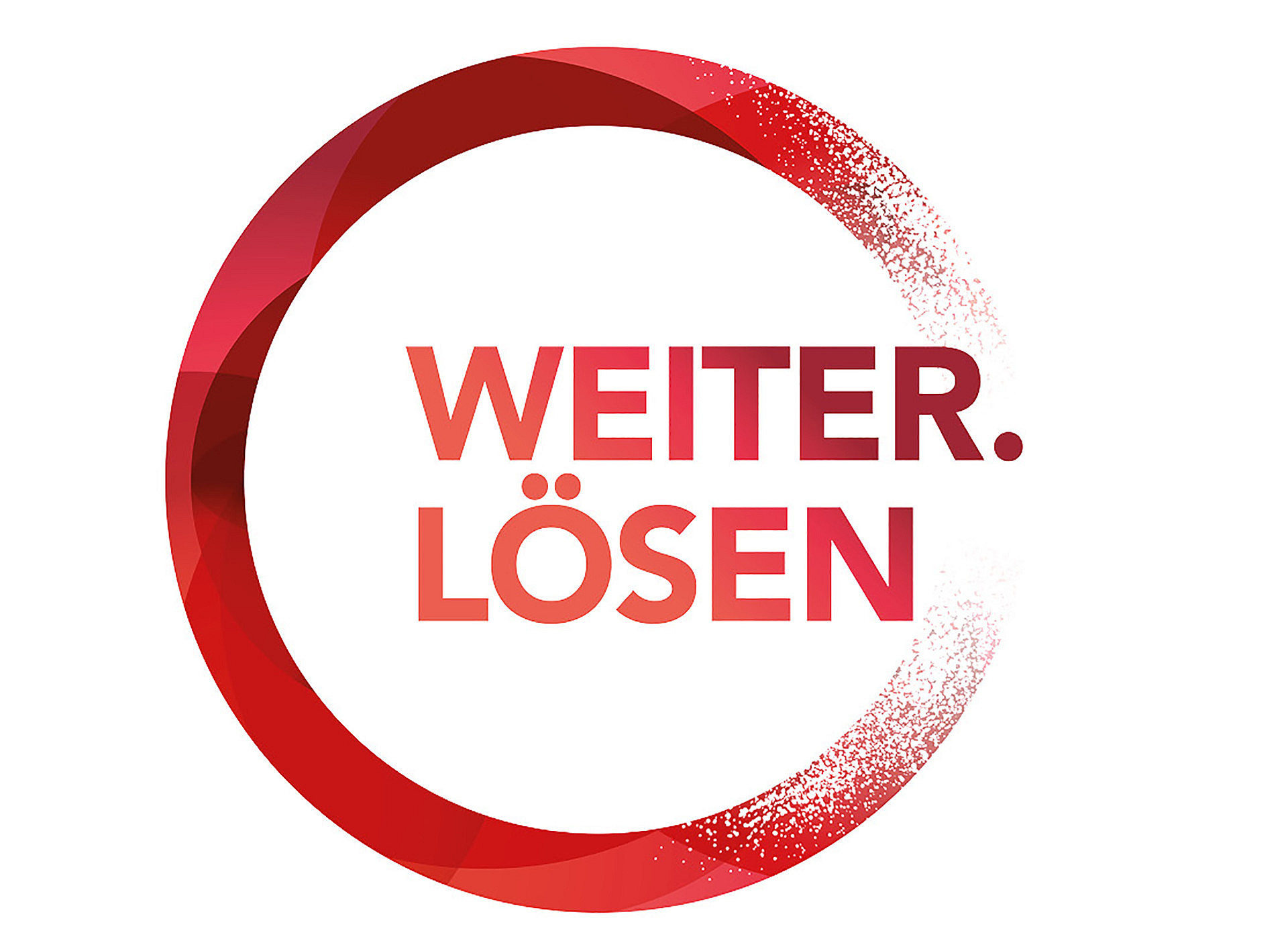 Logo aus rotem Kreis mti Text "Weiter. Lösen" ©Uni Graz