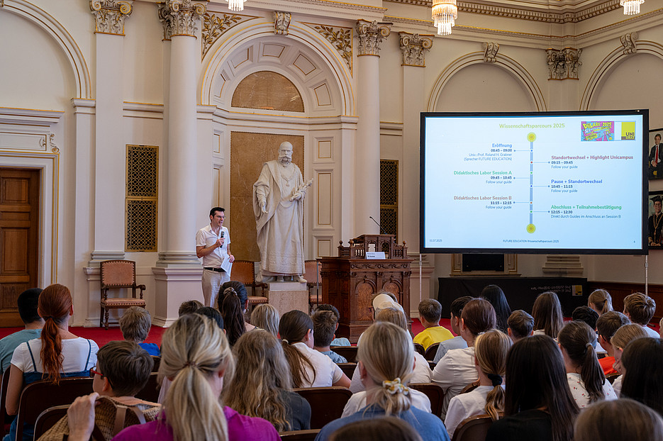 DiLabs FUTURE EDUCATION Wissenschaftsparcours an der Uni Graz ©Uni Graz/Weber