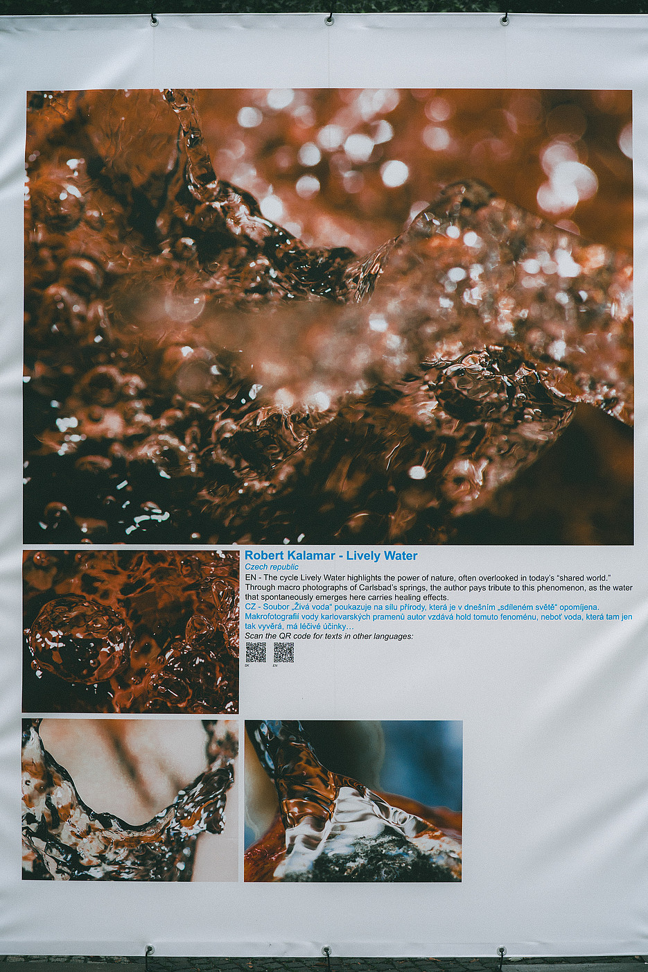 Robert Kalamar’s Lively Water at the Slovak Press Photo 2025 exhibition. ©Manuel Madaini