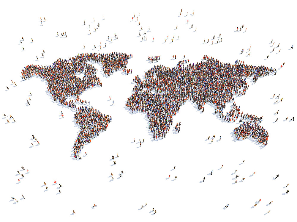Weltkarte bestehend aus Menschen © tai111 - stock.adobe.com