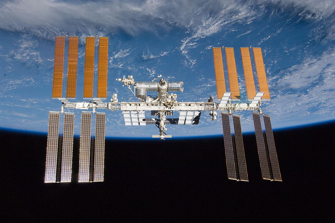 Bild der ISS symbolisiert Studien im Bereich Earth, Space and Environmental Sciences
