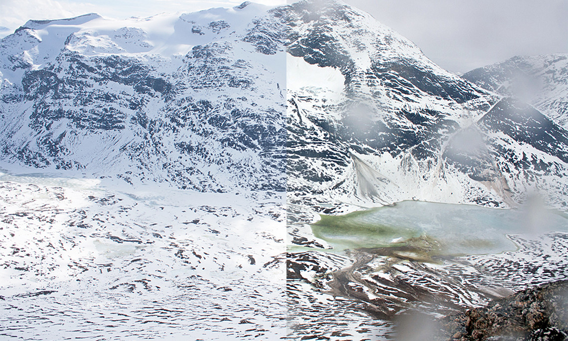 Vor und nach dem außergewöhnlichen Lawinenereignis: die Bilder wurden mit nur einem Tag Abstand aufgenommen. Fotos: Greenland Ecosystem Monitoring