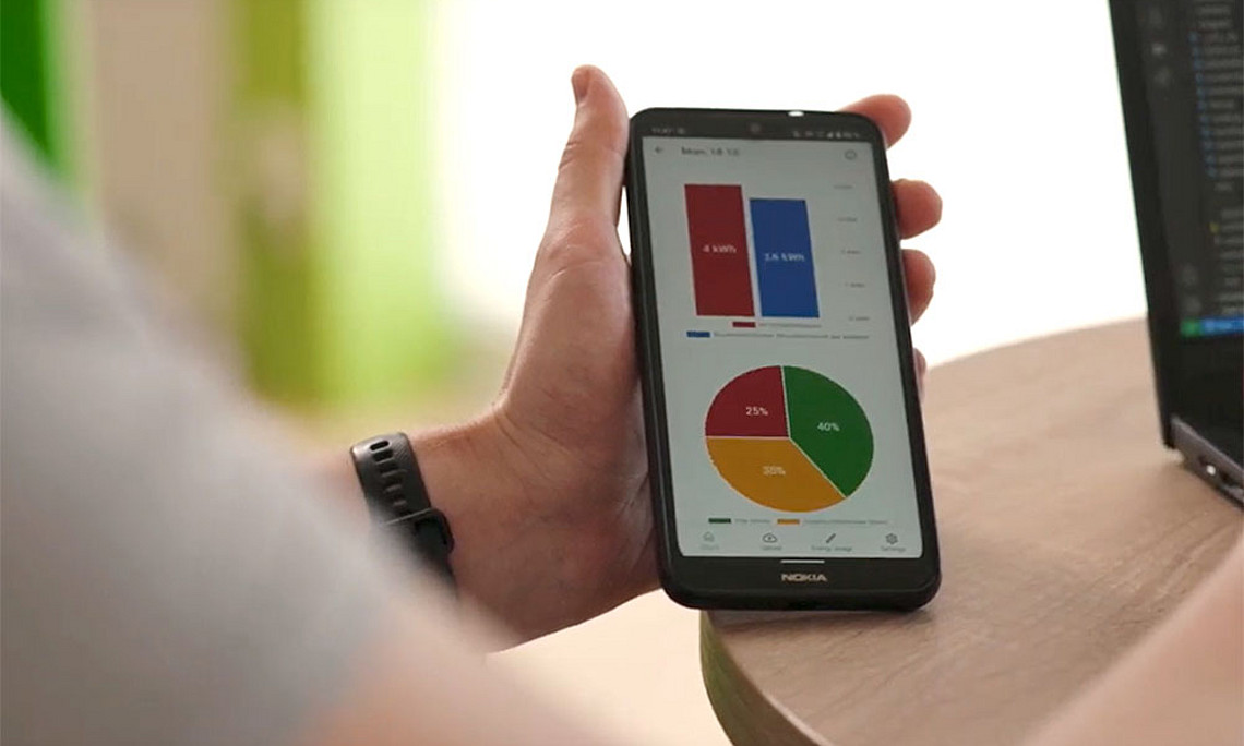Grafik auf der Handy-App