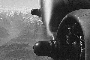 historical view of the Alps from a US Air Force aircraft