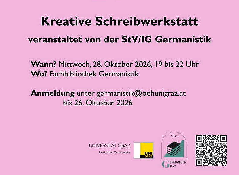 Plakat Schreibwerkstatt ©Uni Graz, ÖH Graz