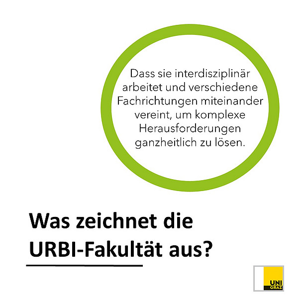Was zeichnet die Urbi-Fakultät aus? Dass sie interdisziplinär arbeitet und verschiedene Fachrichtungen miteinander vereint, um komplexe Herausforderungen ganzheitlich zu lösen. 