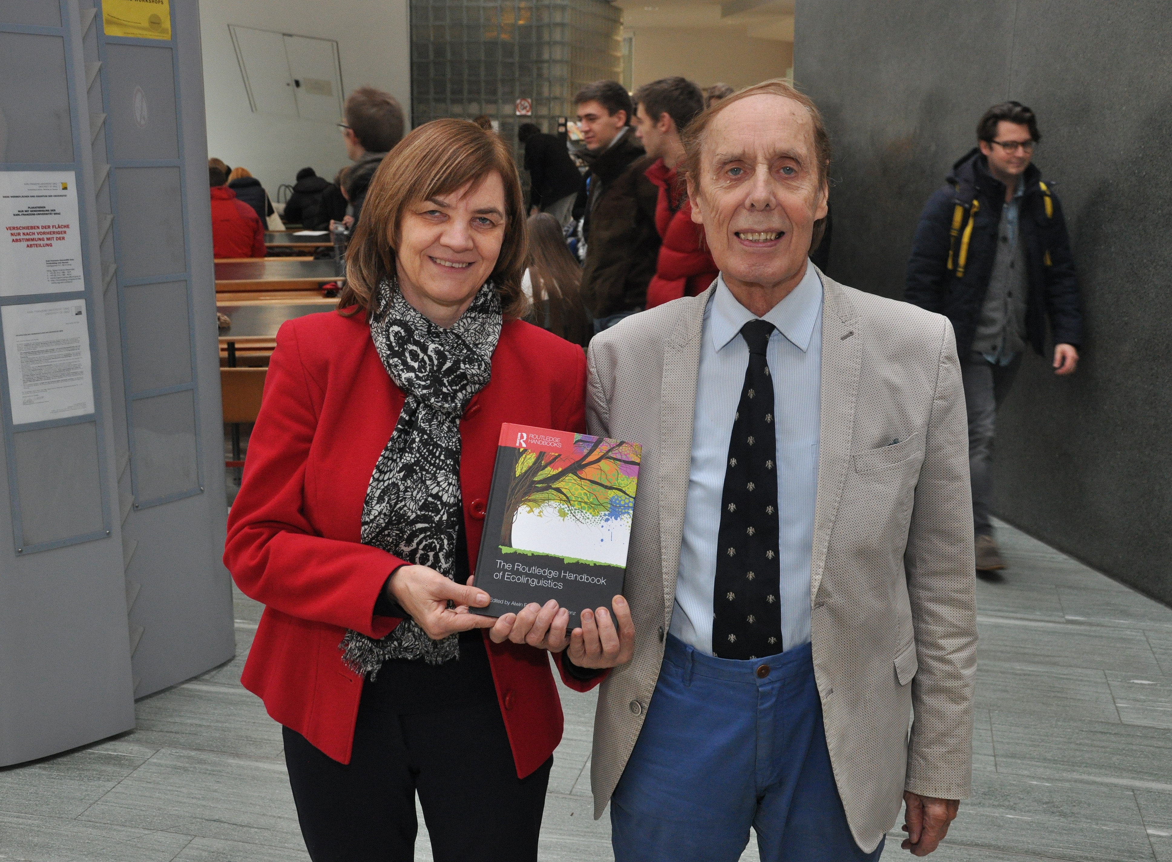 Ao.Univ.-Prof. Mag. Dr. Hermine Penz mit em. Univ.-Prof. Mag. Dr. Alwin Fill Foto: Uni Graz/Tzivanopoulos ©Uni Graz/Tzivanopoulos