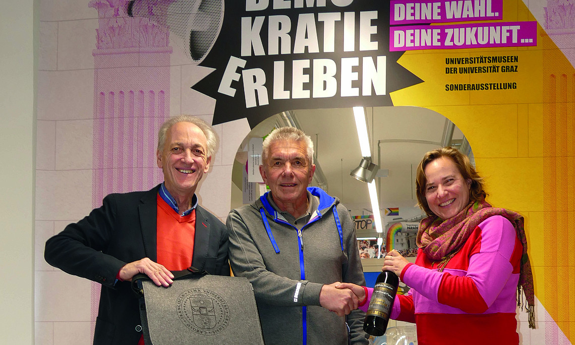 Mag. Franz Stangl, Prof. Mag. Josef Petek, Mag. Dr. Bernadette Biedermann (v.l.n.r.)