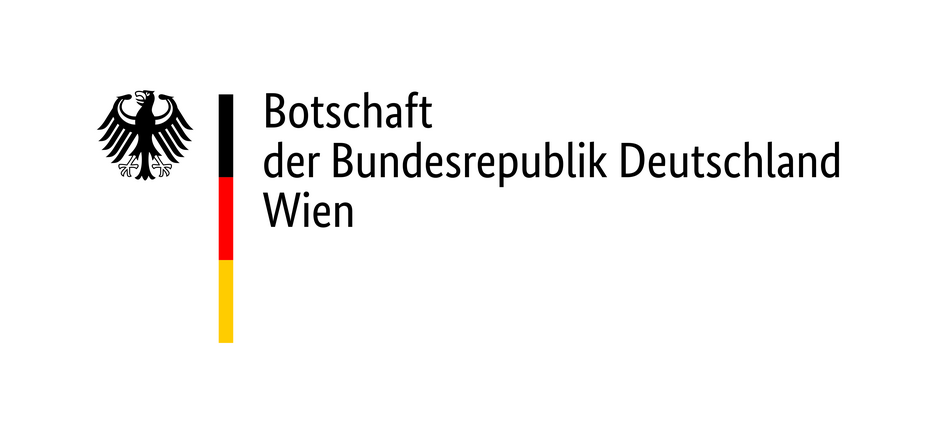 Das Bild zeigt das Logo der Botschaft der Bundesrepublik Deutschland in Wien 