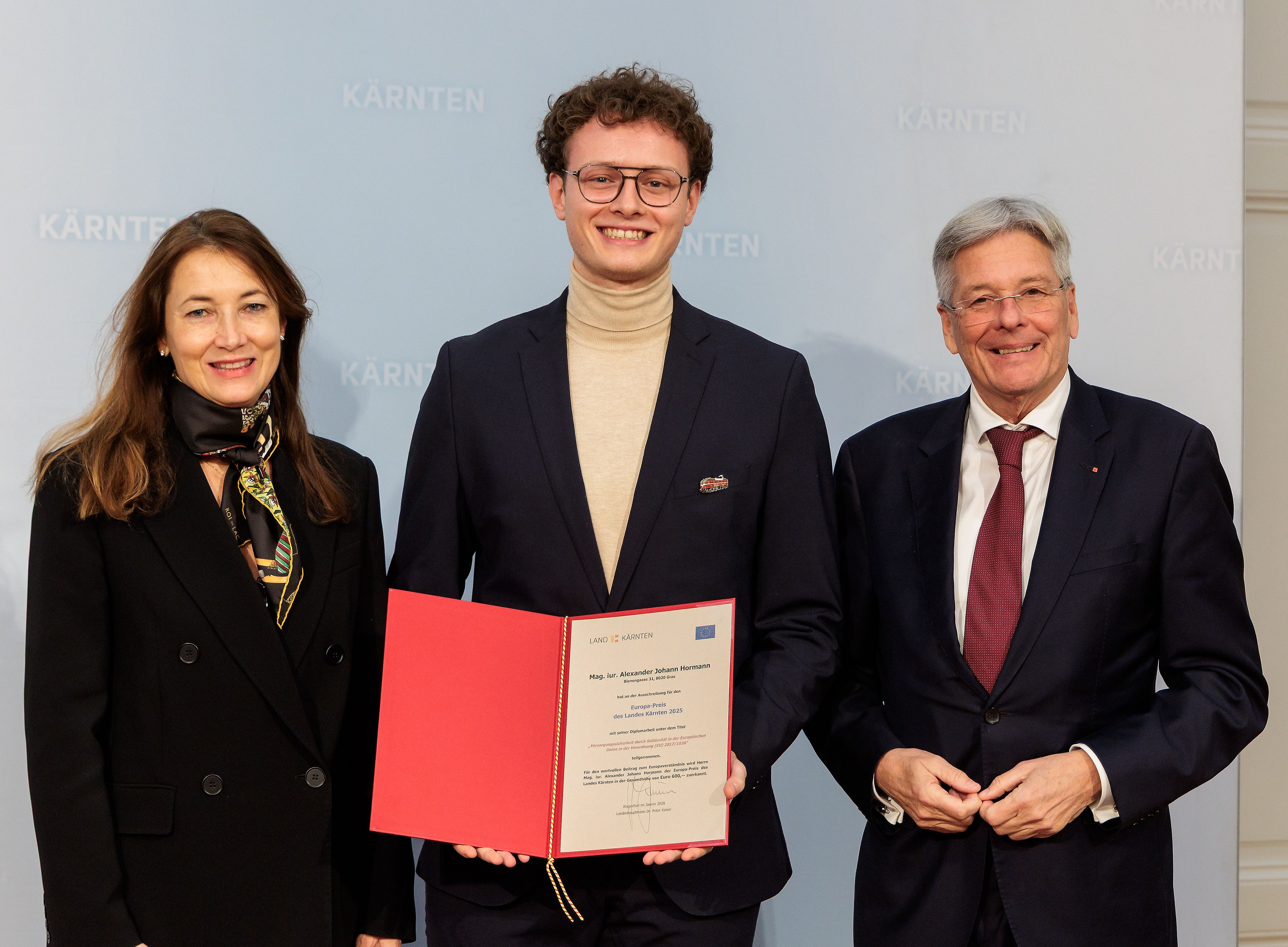 Alexander Hormann mit Landeshautpmann von Kärnten 