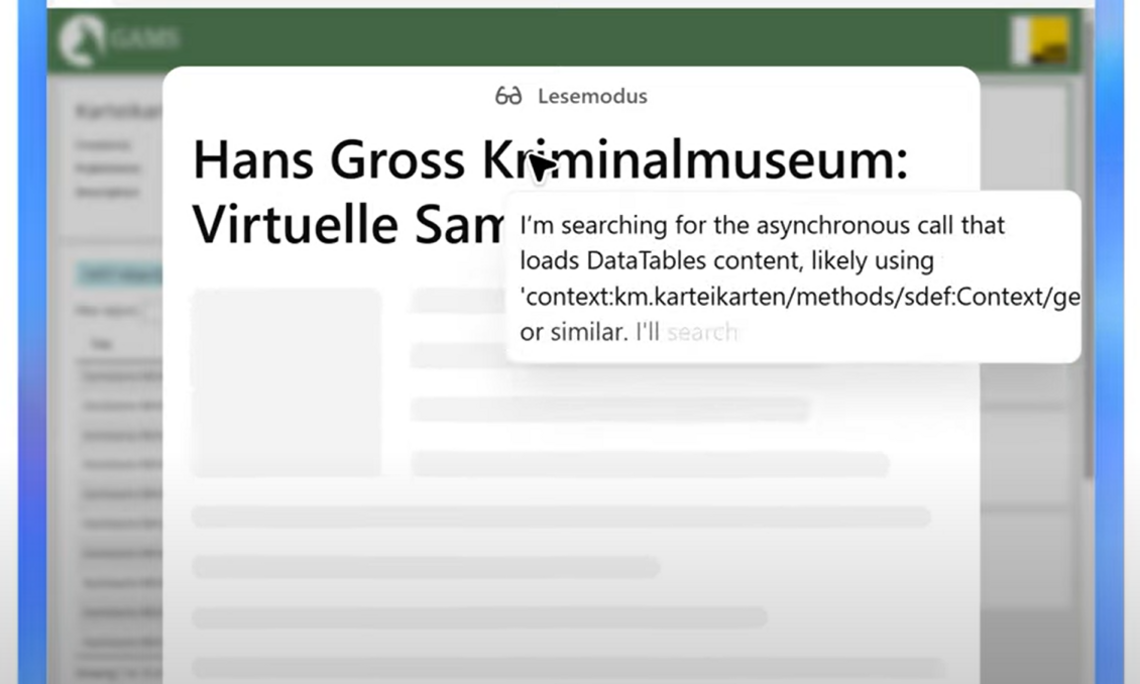 Screenshot aus dem Youtubevideo "KI im Museum"